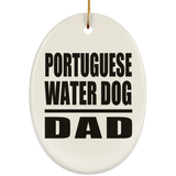 Portuguese Water Dog Dad - Oval Ornament