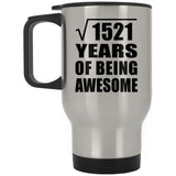 39th Birthday Square Root of 1521 Years of Being Awesome - Silver Travel Mug