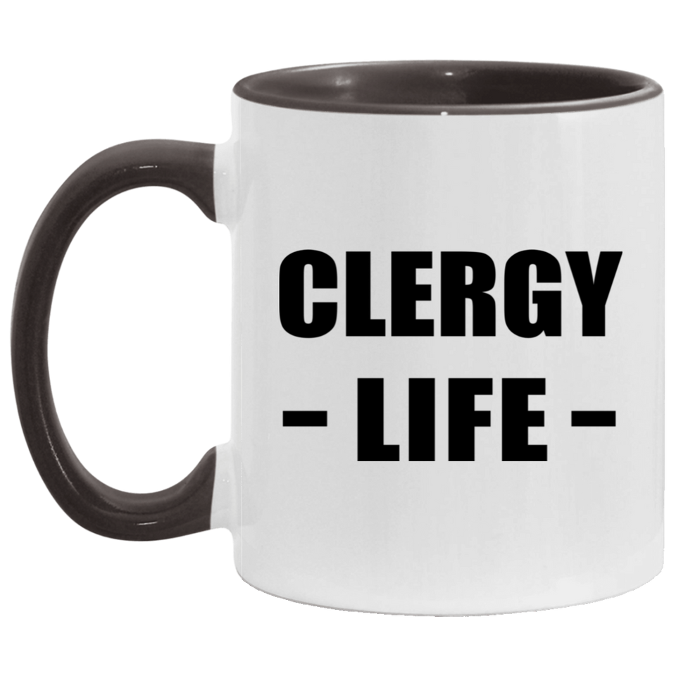 Clergy Life - 11oz Accent Mug Black