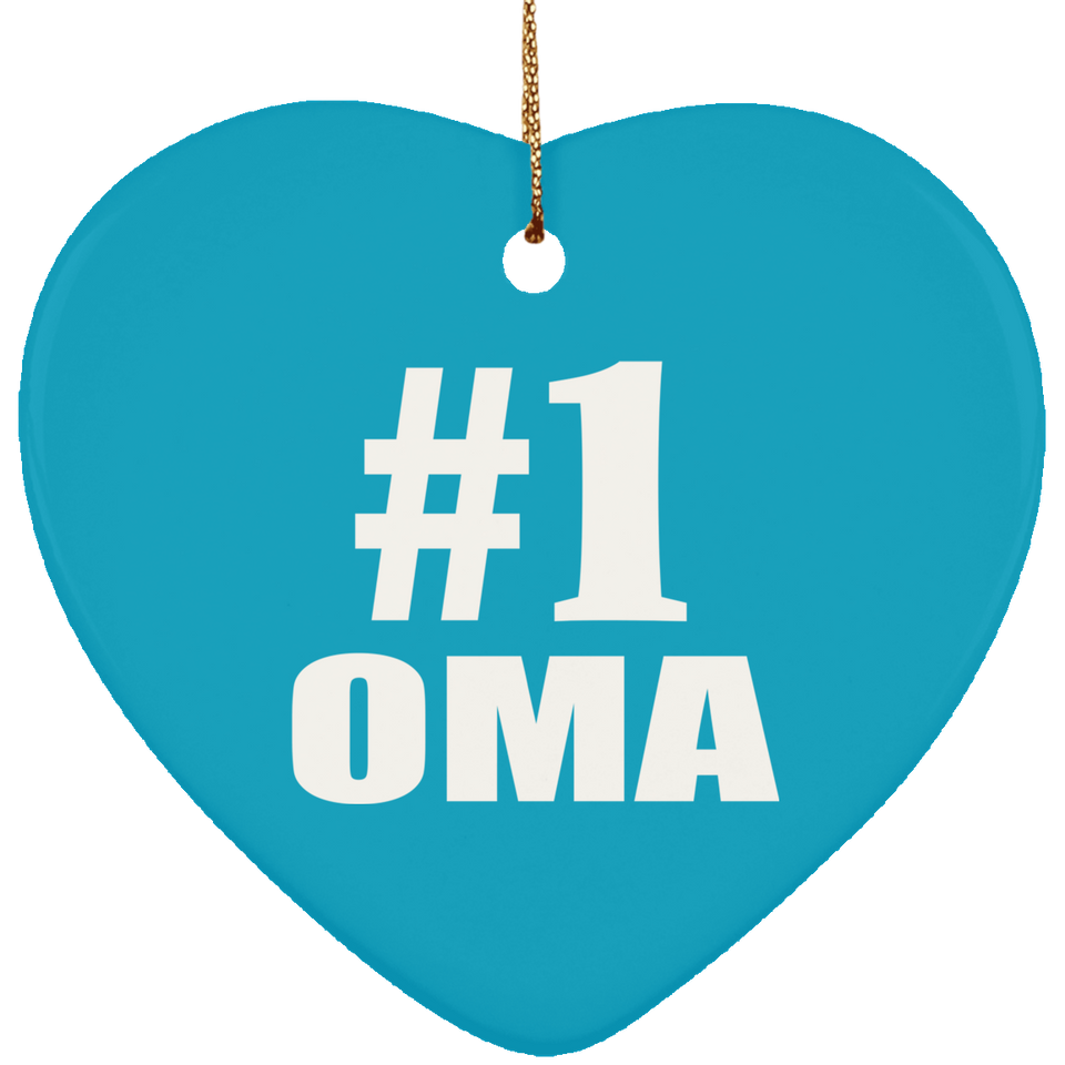 Number One #1 Oma - Heart Ornament