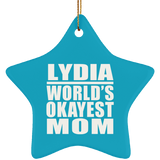 Lydia World's Okayest Mom - Star Ornament