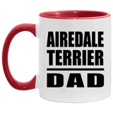 Airedale Terrier Dad - 11oz Accent Mug Red