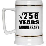 16th Anniversary Square Root of 256 Years Anniversary - Beer Stein