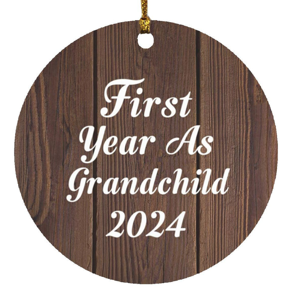 First Year As Grandchild 2024 - Circle Ornament D