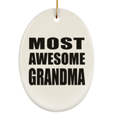 Most Awesome Grandma - Oval Ornament