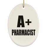 A+ Pharmacist - Oval Ornament