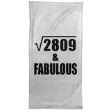 53rd Birthday Square Root of 2809 & Fabulous - Hand Towel