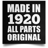 104th Birthday Made in 1920 All Parts Original - Poster Square