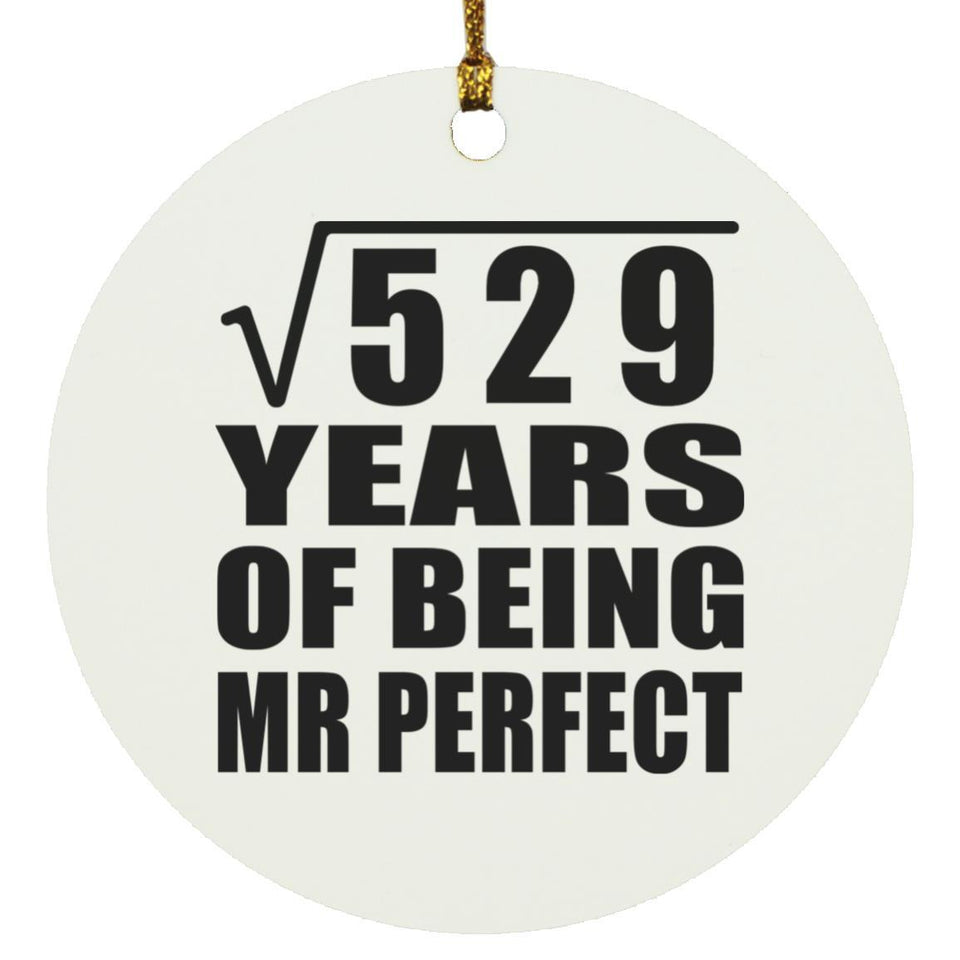 23rd Anniversary Square Root of 529 Years of Mr Perfect - Circle Ornament