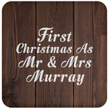 First Christmas As Mr & Mrs Murray - Drink Coaster D