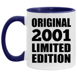 23rd Birthday Original 2001 Limited Edition - 11oz Accent Mug Purple