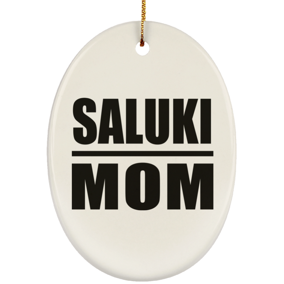 Saluki Mom - Oval Ornament