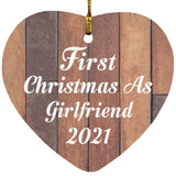 First Christmas As Girlfriend 2021 - Heart Ornament E