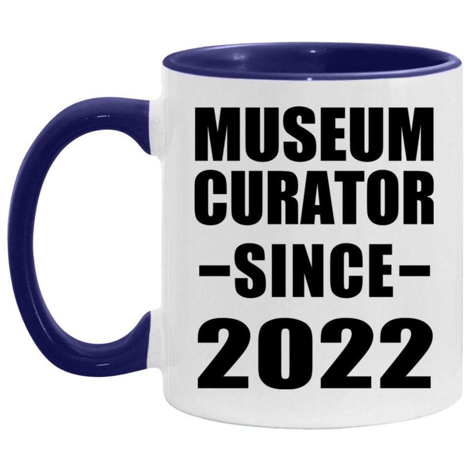 Museum Curator Since 2022 - 11oz Accent Mug Purple