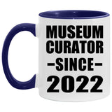 Museum Curator Since 2022 - 11oz Accent Mug Purple