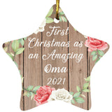 First Christmas As an Amazing Oma 2021 - Star Ornament B