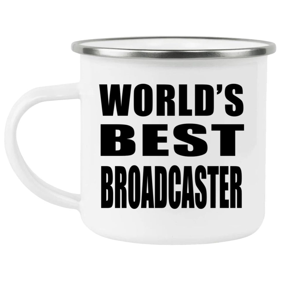 World's Best Broadcaster - 12oz Camping Mug