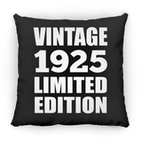99th Birthday Vintage 1925 Limited Edition - Throw Pillow Black