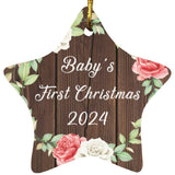 Baby's First Christmas 2024 - Star Ornament A