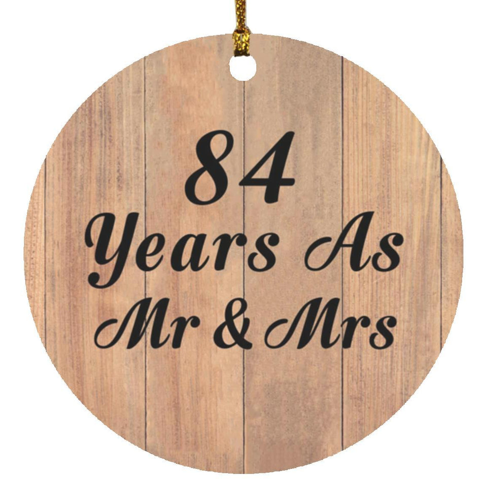84 Years As Mr & Mrs - Circle Ornament C