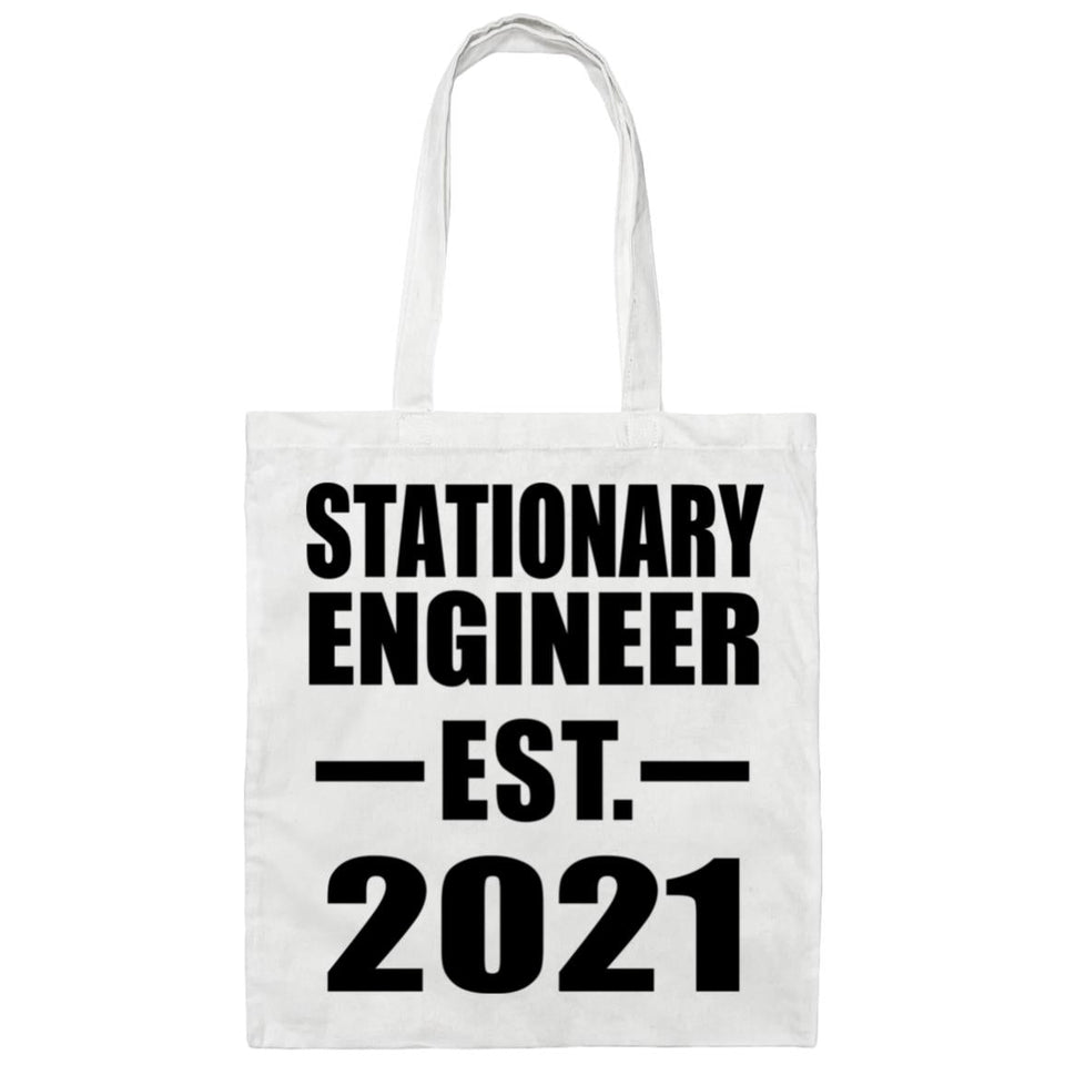 Stationary Engineer Established EST. 2021 - Tote Bag White