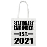 Stationary Engineer Established EST. 2021 - Tote Bag White