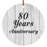 80th Anniversary 80 Years Anniversary - Circle Ornament F