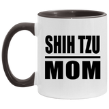 Shih Tzu Mom - 11oz Accent Mug Black