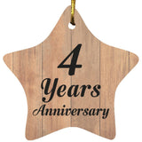 4th Anniversary 4 Years Anniversary - Star Ornament C