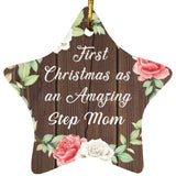 First Christmas As an Amazing Step Mom - Star Ornament A