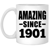 123rd Birthday Amazing Since 1901 - 11oz Coffee Mug