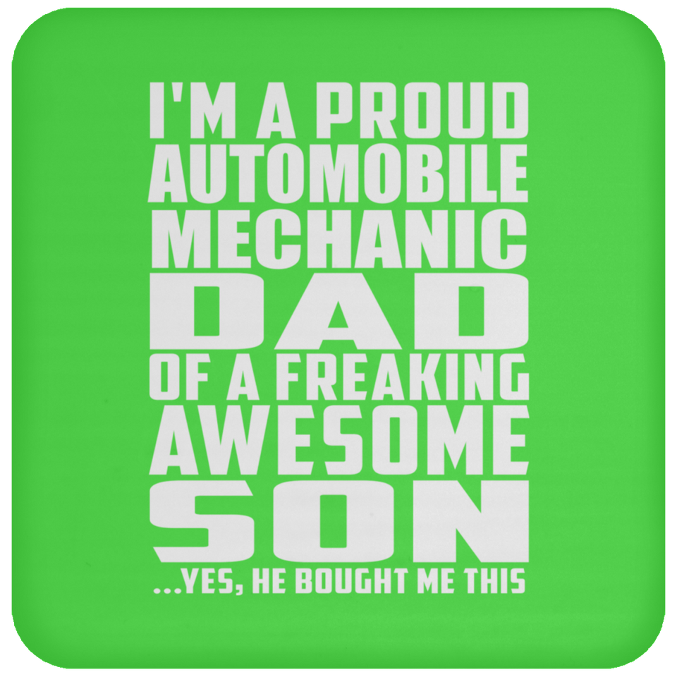 Proud Automobile Mechanic Dad Of Awesome Son - Drink Coaster