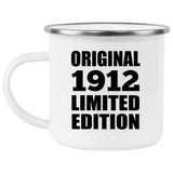 112th Birthday Original 1912 Limited Edition - 12oz Camping Mug