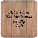 All I Want For Christmas Is My Puli - Drink Coaster C
