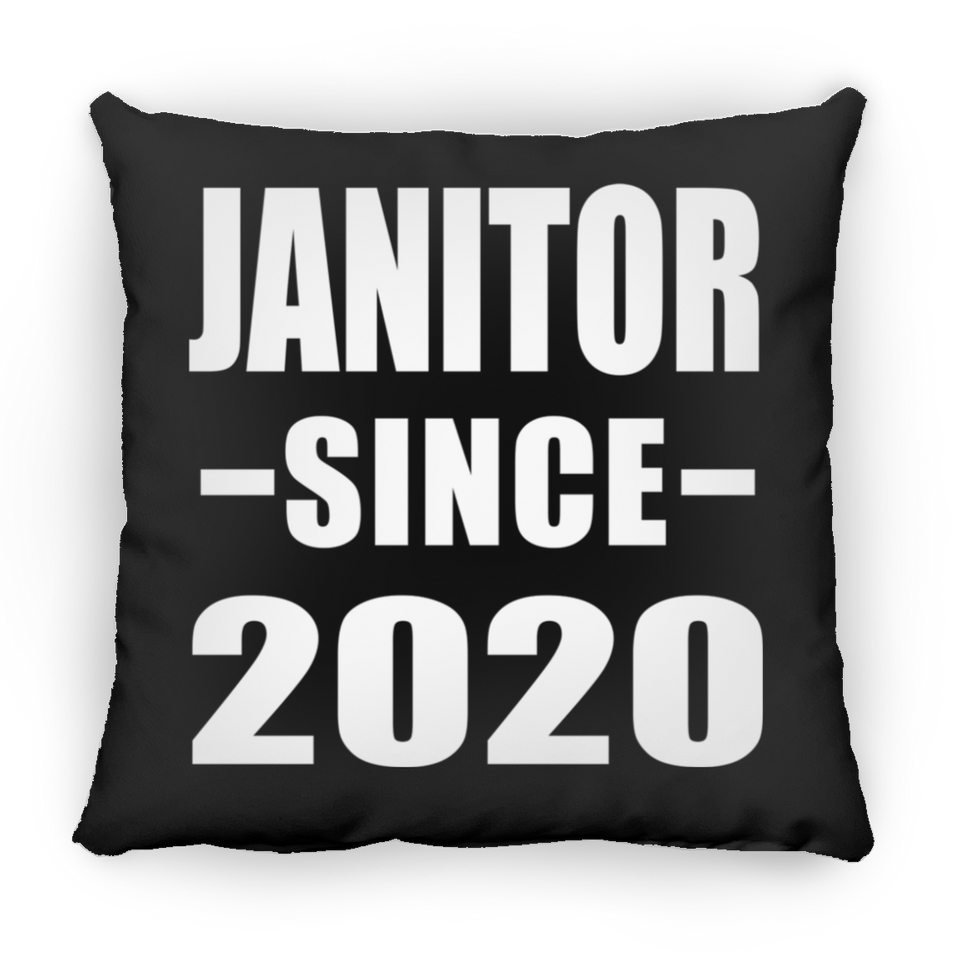 Janitor Since 2020 - Throw Pillow Black