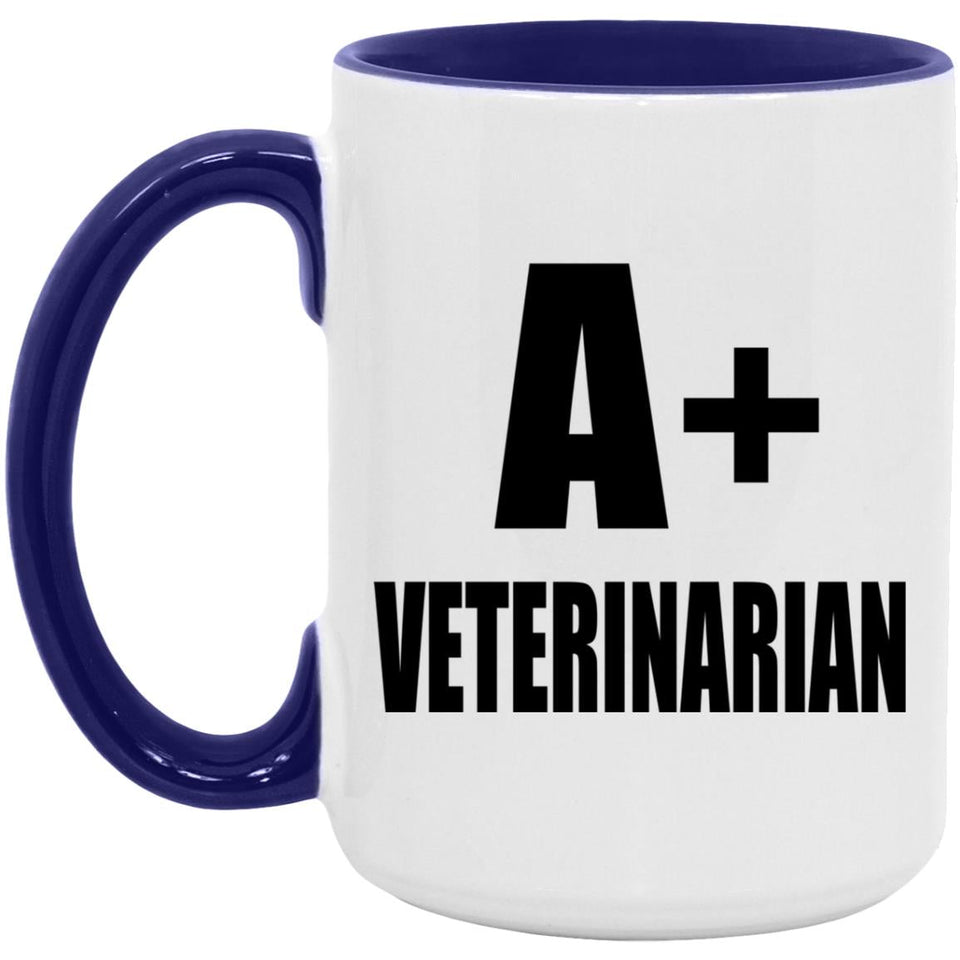 A+ Veterinarian - 15oz Accent Mug Purple