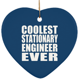 Coolest Stationary Engineer Ever - Heart Ornament