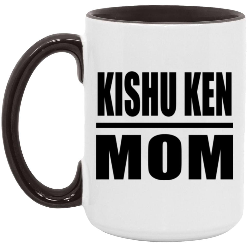 Kishu Ken Mom - 15oz Accent Mug Black