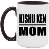 Kishu Ken Mom - 15oz Accent Mug Black