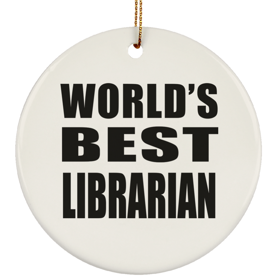 World's Best Librarian - Circle Ornament