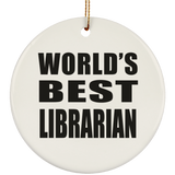 World's Best Librarian - Circle Ornament
