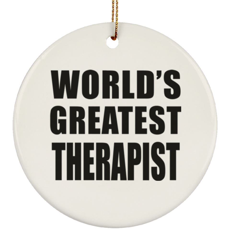 World's Greatest Therapist - Circle Ornament