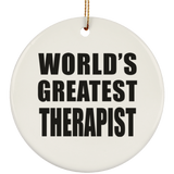 World's Greatest Therapist - Circle Ornament