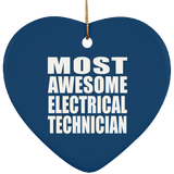 Most Awesome Electrical Technician - Heart Ornament