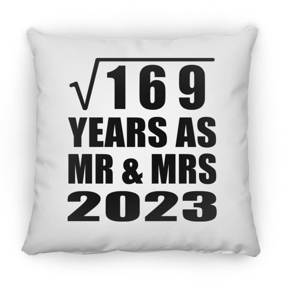 13th Anniversary Square Root of 169 Years As Mr & Mrs 2023 - Throw Pillow