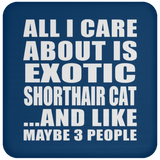 All I Care About Is Exotic Shorthair Cat - Drink Coaster