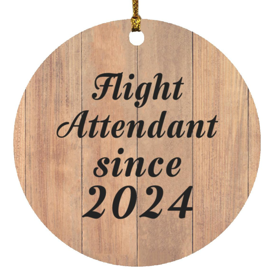 Flight Attendant Since 2024 - Circle Ornament C