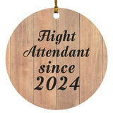 Flight Attendant Since 2024 - Circle Ornament C