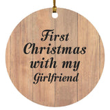 First Christmas With My Girlfriend - Circle Ornament C