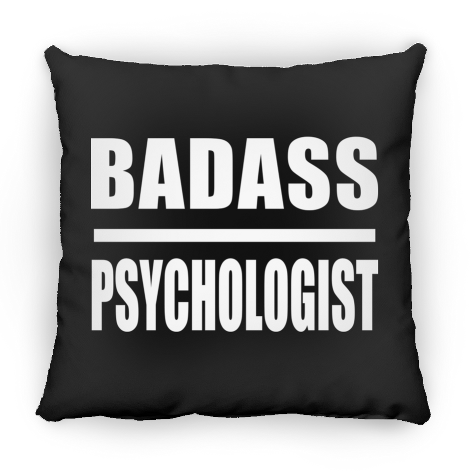 Badass Psychologist - Throw Pillow Black